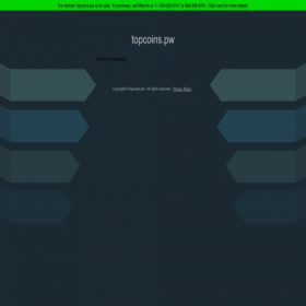 Скриншот главной страницы сайта topcoins.pw