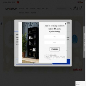 Скриншот главной страницы сайта topeshop.pl