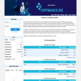 Скриншот главной страницы сайта topfinance.biz