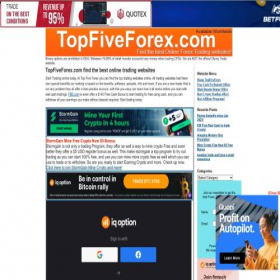 Скриншот главной страницы сайта topfiveforex.com