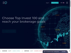 Скриншот главной страницы сайта topinvest100.com