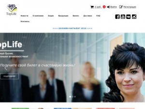 Скриншот главной страницы сайта toplife.company
