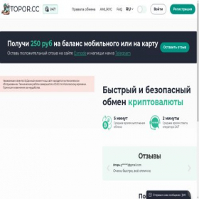 Скриншот главной страницы сайта topor.cc