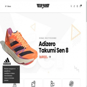 Скриншот главной страницы сайта toprun.online