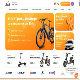 Скриншот главной страницы сайта topscooter.by