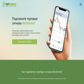 Скриншот главной страницы сайта topsignals.su