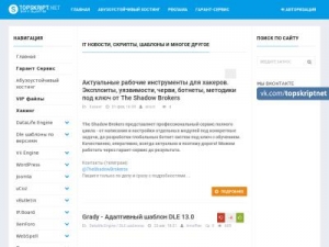 Скриншот главной страницы сайта topskript.net