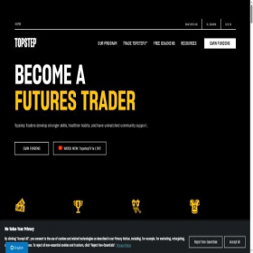 Скриншот главной страницы сайта topstep.com