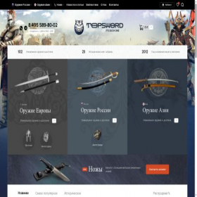 Скриншот главной страницы сайта topsword.ru