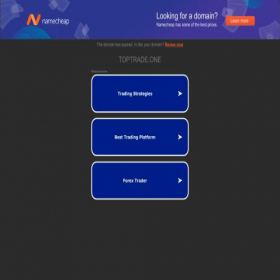 Скриншот главной страницы сайта toptrade.one