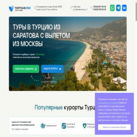 Скриншот главной страницы сайта toptur.pro