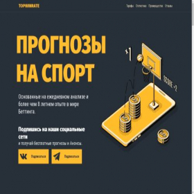 Скриншот главной страницы сайта topwinrate.ru