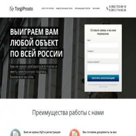 Скриншот главной страницы сайта torgiprosto.ru
