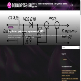 Скриншот главной страницы сайта torgopt59.ru