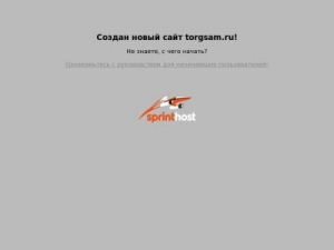 Скриншот главной страницы сайта torgsam.ru