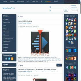 Скриншот главной страницы сайта torrent-soft.ru