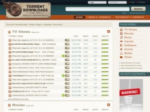 Скриншот главной страницы сайта torrentdownloads.me