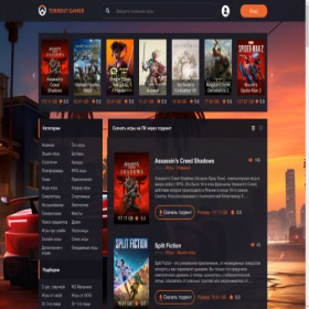 Скриншот главной страницы сайта torrentgamer.do.am
