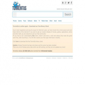 Скриншот главной страницы сайта torrentus.to