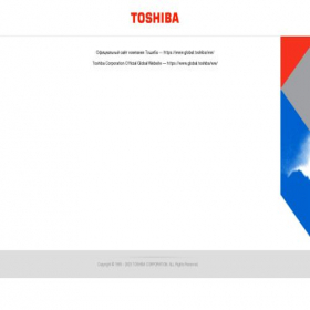 Скриншот главной страницы сайта toshiba.ru