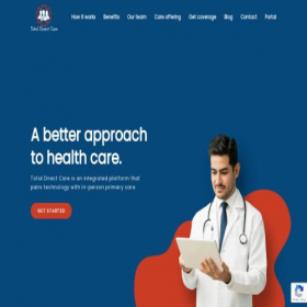 Скриншот главной страницы сайта totaldirectcare.com
