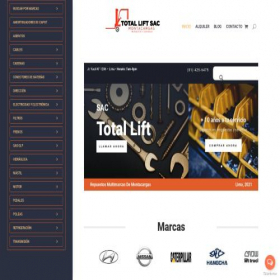 Скриншот главной страницы сайта totalliftsac.com