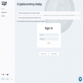 Скриншот главной страницы сайта tothemars.finance