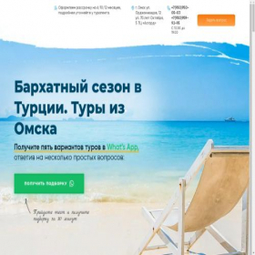 Скриншот главной страницы сайта tour55.ru