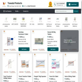 Скриншот главной страницы сайта towadaproducts.com