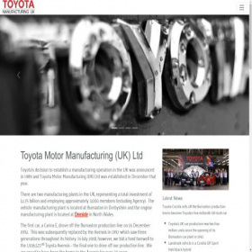 Скриншот главной страницы сайта toyotauk.com