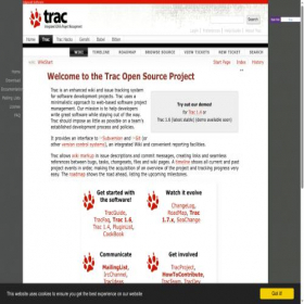 Скриншот главной страницы сайта trac.edgewall.org