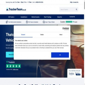 Скриншот главной страницы сайта trackerteam.co.uk