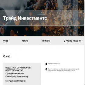 Скриншот главной страницы сайта trade-inv.ru