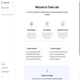Скриншот главной страницы сайта trade-labs.com