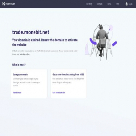 Скриншот главной страницы сайта trade.monebit.net