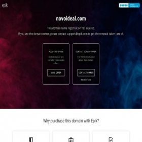 Скриншот главной страницы сайта trade.novoideal.com