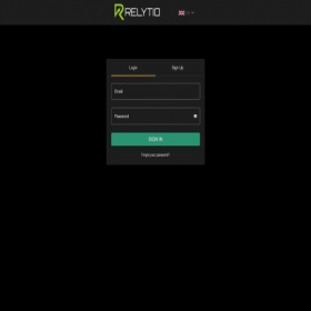 Скриншот главной страницы сайта trade.relytio.com