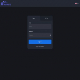 Скриншот главной страницы сайта trade.vell-markets.net