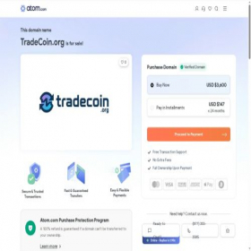 Скриншот главной страницы сайта tradecoin.org