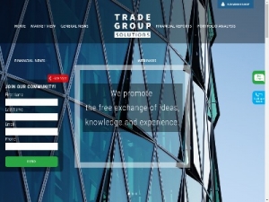 Скриншот главной страницы сайта tradegroup.solutions