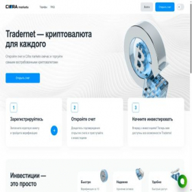 Скриншот главной страницы сайта tradernet.by