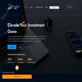 Скриншот главной страницы сайта tradersmile.com