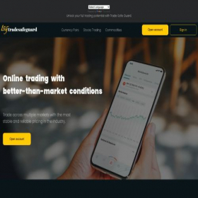 Скриншот главной страницы сайта tradesafeguard.com