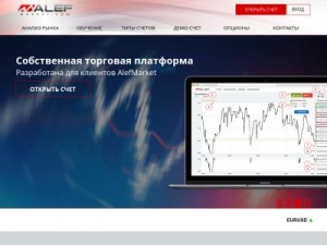 Скриншот главной страницы сайта tradestation.option.alefmarket.com