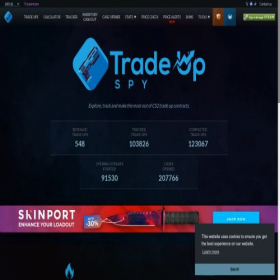 Скриншот главной страницы сайта tradeupspy.com