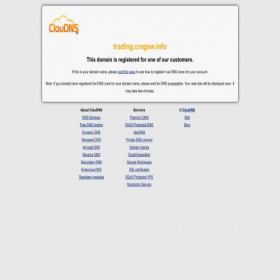 Скриншот главной страницы сайта trading.cragsw.info