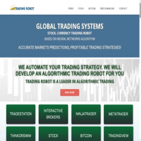 Скриншот главной страницы сайта tradingrobot.trade