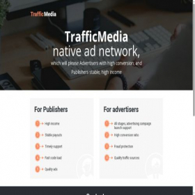 Скриншот главной страницы сайта traffic-media.co