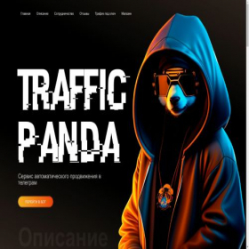Скриншот главной страницы сайта trafficpanda.net