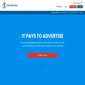 Скриншот главной страницы сайта trafficprofitsystem.com